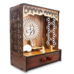 Ressence Enterprises Wooden Pooja Stand Designer Mandir for Home Office Brown Temple - Wooden Temple Frame