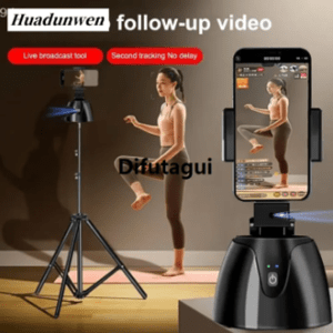 Remote Control with Desktop Phone Tracking Face Rotation ° 360 Gimbal Stabilizer AI Auto Bracket Tracking Gimbal for Live Video